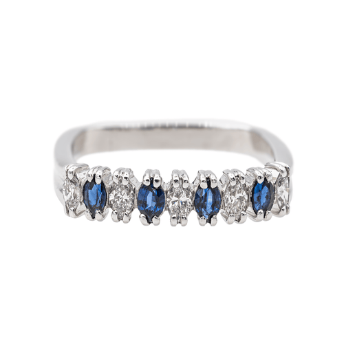 Bague 50 Bague Or blanc, Platine Saphir, Diamant 58 Facettes 3417085CN