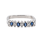Bague 50 Bague en or blanc et platine saphirs et diamants 58 Facettes 3417085CN