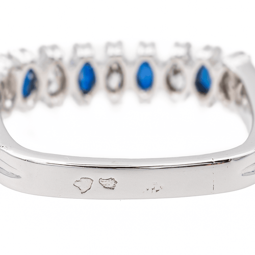 Bague 50 Bague Or blanc, Platine Saphir, Diamant 58 Facettes 3417085CN