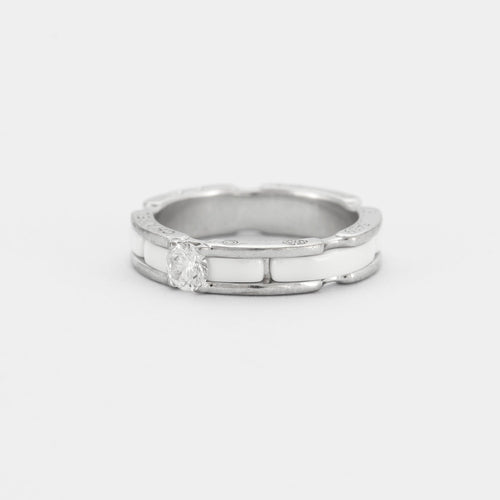 Bague 48 CHANEL - ULTRA Petit modèle - Bague or blanc, céramique et diamant 58 Facettes DV0379-4