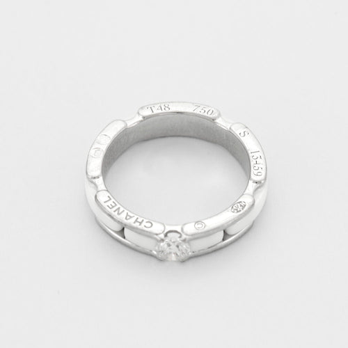 Bague 48 CHANEL - ULTRA Petit modèle - Bague or blanc, céramique et diamant 58 Facettes DV0379-4