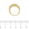 Bague 54 Bague bandeau en or jaune 18 ct avec émeraudes et diamants 58 Facettes 34295