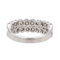 Bague 51 Bague demi-alliance diamants en or blanc 18 carats et platine 58 Facettes 3429844CN