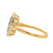 Bague 59 Bague en or jaune 18 carats avec topaze ovale et diamants 58 Facettes 3437190CN