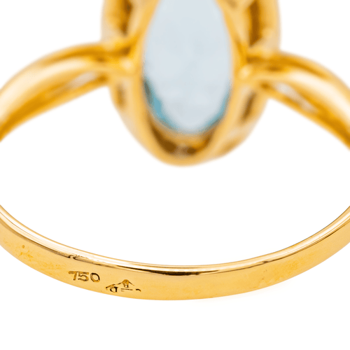 Bague 59 Bague Or jaune Topaze, Diamant 58 Facettes 3437190CN