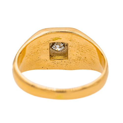 Bague 58.5 Bague tank sertie d’un diamant en or rose 18 carats 58 Facettes 3437192CN