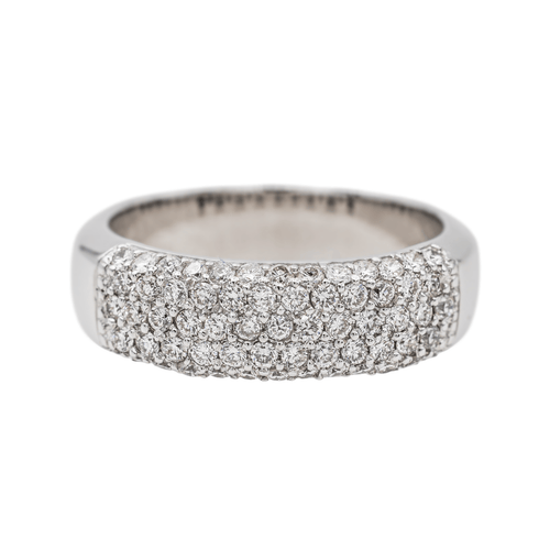 Bague 54 Bague Bandeau Or blanc Diamant 58 Facettes 3440604CN