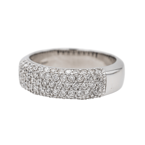 Bague 54 Bague Bandeau Or blanc Diamant 58 Facettes 3440604CN