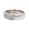 Bague 54 Bague bandeau en or blanc 18 carats pavée de diamants 58 Facettes 3440604CN
