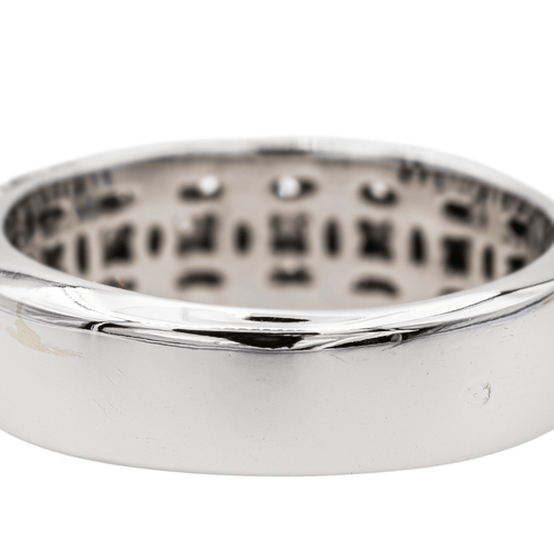 Bague 54 Bague Bandeau Or blanc Diamant 58 Facettes 3440604CN