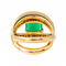 Bague 54.5 Bague en or jaune 18 carats à émeraude et diamants 58 Facettes 3440736CN