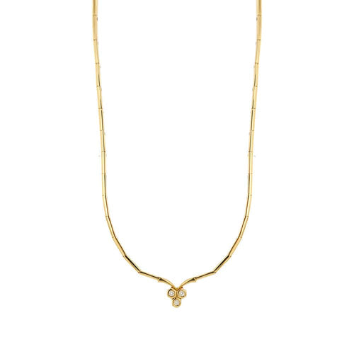 Collier Damiani - Collier en or jaune 18 ct avec 3 diamants 58 Facettes 34417