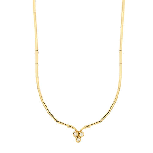 Collier Damiani - Collier en or jaune 18 ct avec 3 diamants 58 Facettes 34417