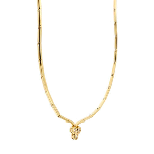Collier Damiani - Collier en or jaune 18 ct avec 3 diamants 58 Facettes 34417