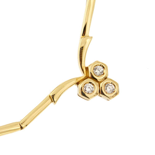 Collier Damiani - Collier en or jaune 18 ct avec 3 diamants 58 Facettes 34417
