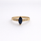 Bague 53 Bague marquise saphir et diamants en or jaune 18 carats 58 Facettes 34425