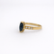 Bague 53 Bague marquise saphir et diamants en or jaune 18 carats 58 Facettes 34425