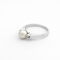 Bague 54 Bague perle et diamants en or blanc 18 carats 58 Facettes 34431