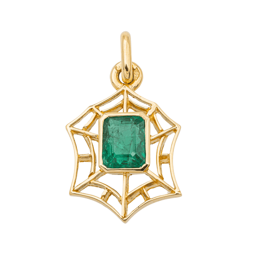 Pendentif Pendentif en or jaune 18 carats à émeraude taille émeraude 58 Facettes 3447712CN