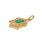 Pendentif Pendentif en or jaune 18 carats à émeraude taille émeraude 58 Facettes 3447712CN