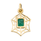 Pendentif Pendentif en or jaune 18 carats à émeraude taille émeraude 58 Facettes 3447712CN
