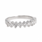 Bague 55 Bague demi-alliance en or blanc 18 carats et diamants 58 Facettes 3447715CN