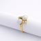 Bague 52.5 Bague Toi & Moi en or jaune 18 carats, perles et diamants 58 Facettes 34495