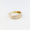 Bague 52 Bague alliance à double rang de diamants en or jaune 18 carats 58 Facettes 34509