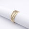 Bague 52 Bague alliance à double rang de diamants en or jaune 18 carats 58 Facettes 34509