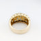Bague 56 Bague large pavée de diamants en or jaune 18 carats 58 Facettes 34524