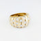 Bague 56 Bague large pavée de diamants en or jaune 18 carats 58 Facettes 34524