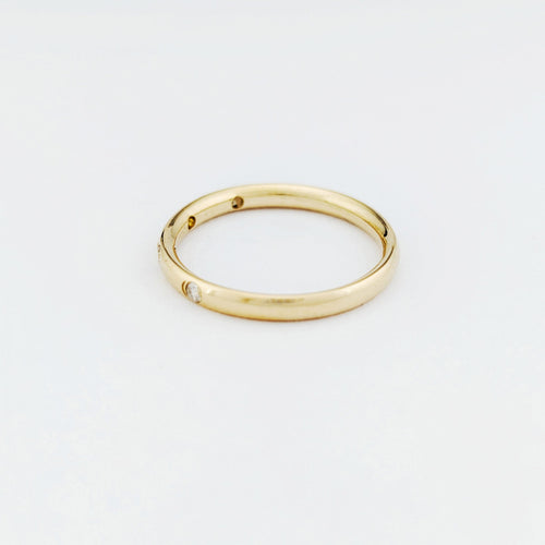 Bague 50.5 Bague alliance en or jaune 18 carats et diamants 58 Facettes 34535