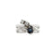 Bague Bague contrarié en or blanc 18 ct avec saphir et diamants 58 Facettes 34539