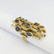 Bague 53 Bague architecturale en or jaune 18 carats et pierres fines 58 Facettes 34550