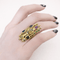 Bague 53 Bague architecturale en or jaune 18 carats et pierres fines 58 Facettes 34550