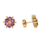 Boucles d'oreilles Boucles d’oreilles puces en or jaune 18 carats rubis et diamants 58 Facettes 3455903CN