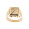 Bague Bague homme porte-bonheur bicolore en or rose et or blanc 18 ct 58 Facettes 34590