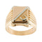 Bague Bague homme porte-bonheur bicolore en or rose et or blanc 18 ct 58 Facettes 34590