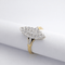 Bague 54 Bague marquise pavée de diamants en or jaune et or blanc 18 carats 58 Facettes 34598
