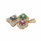 Pendentif Pendentif en or jaune et blanc 18 carats serti de diamants et pierres 58 Facettes 3462664CN