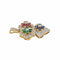 Pendentif Pendentif en or jaune et blanc 18 carats serti de diamants et pierres 58 Facettes 3462664CN