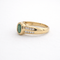 Bague 54 Bague en or jaune 18 carats avec émeraude ovale et diamants 58 Facettes 34631