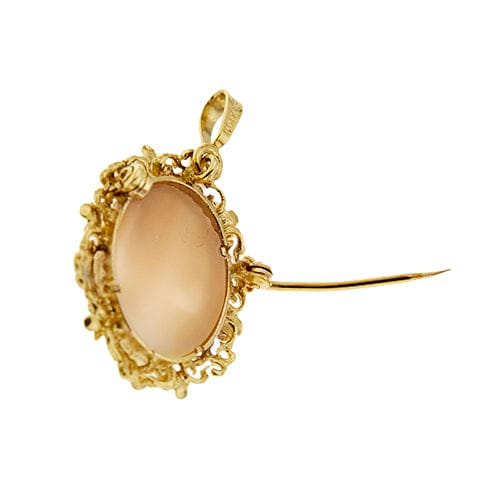 Pendentif Spilla pendentif camée en or jaune 18 kt 58 Facettes 34668