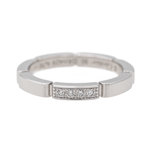 Bague 50 Cartier Maillon Panthère - Bague alliance en or blanc et diamants 58 Facettes 3468658CN