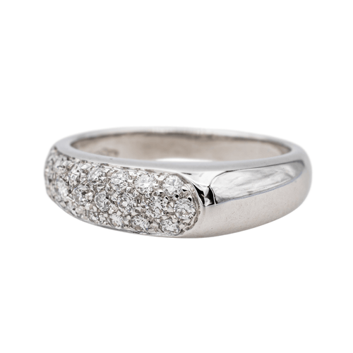 Bague 50 Bague en or blanc 18 carats sertie de diamants 58 Facettes 3475639CN