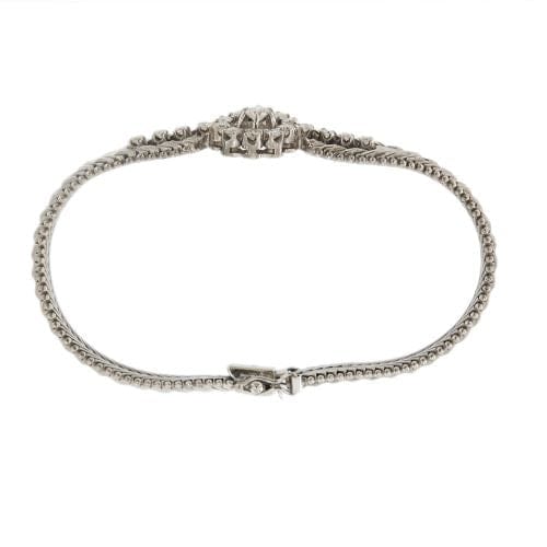Bracelet Bracelet vintage années 1960 en or blanc 14 kt et diamants 0,89 ct 58 Facettes 34760