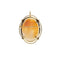 Pendentif Pendentif camée ovale vintage en or jaune 18 ct 58 Facettes 34853