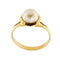 Bague Bague en or jaune 18 kt avec perle 8,5-9 mm 58 Facettes 34876