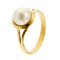 Bague Bague en or jaune 18 kt avec perle 8,5-9 mm 58 Facettes 34876
