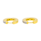 Boucles d'oreilles Boucles d’oreilles créoles en or jaune et blanc 18 carats, diamants 58 Facettes 3491264RV